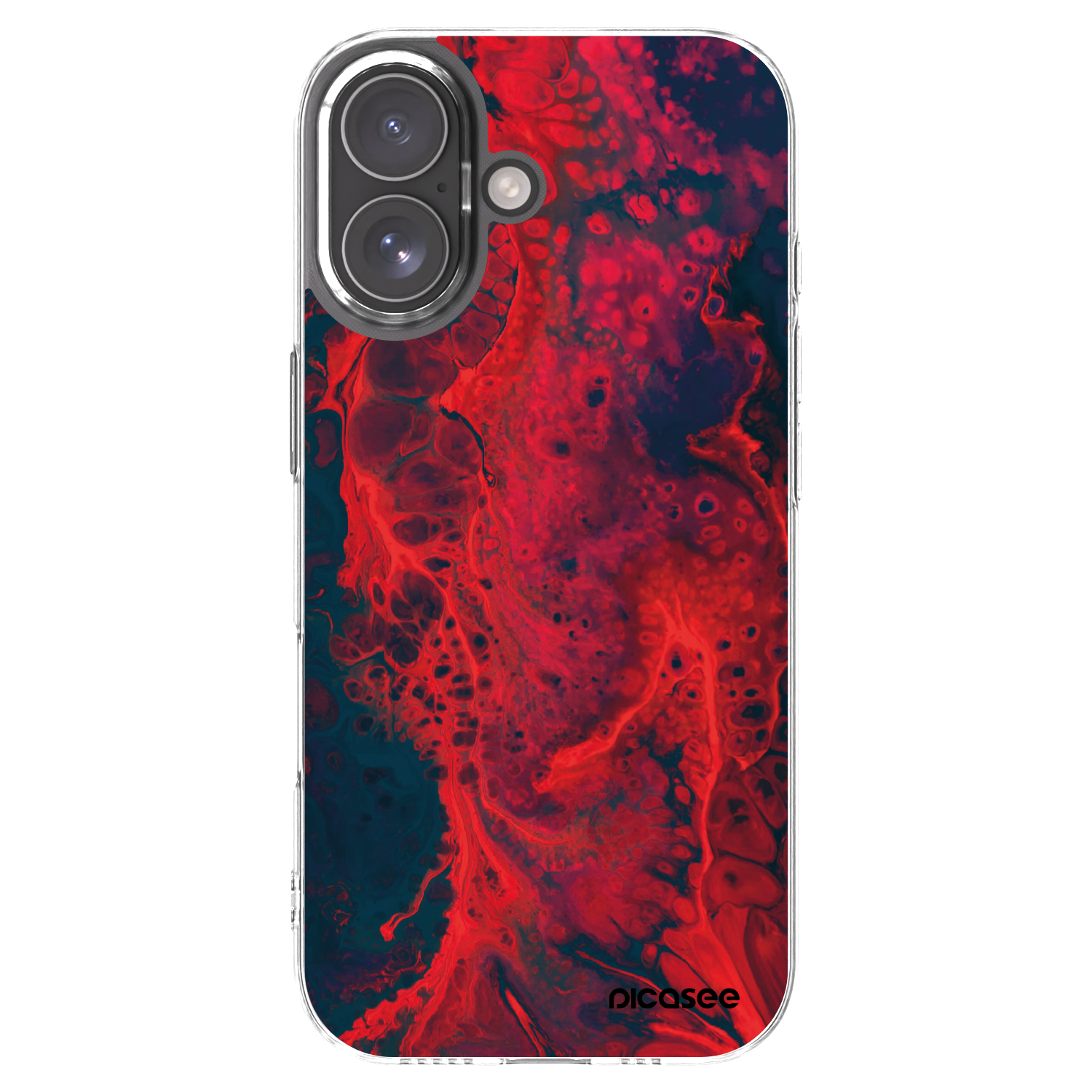 Picasee silikonska prozirna maskica za Apple iPhone 17 - Organic red