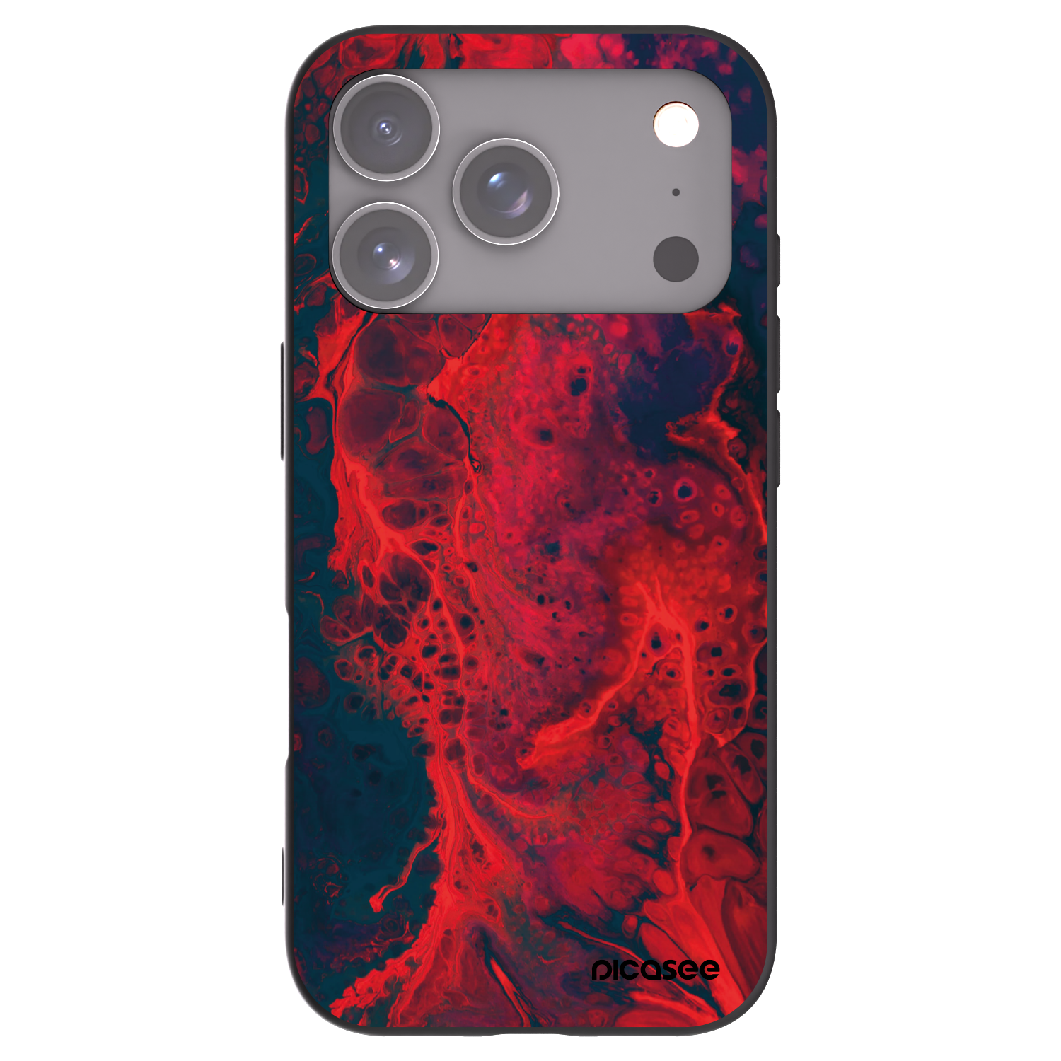 Picasee crna silikonska maskica za Apple iPhone 17 Pro - Organic red