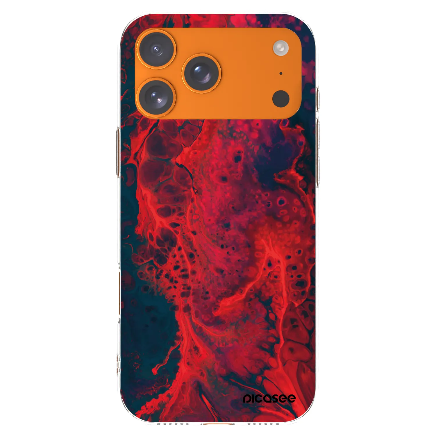 Picasee silikonska prozirna maskica za Apple iPhone 17 Pro Max - Organic red