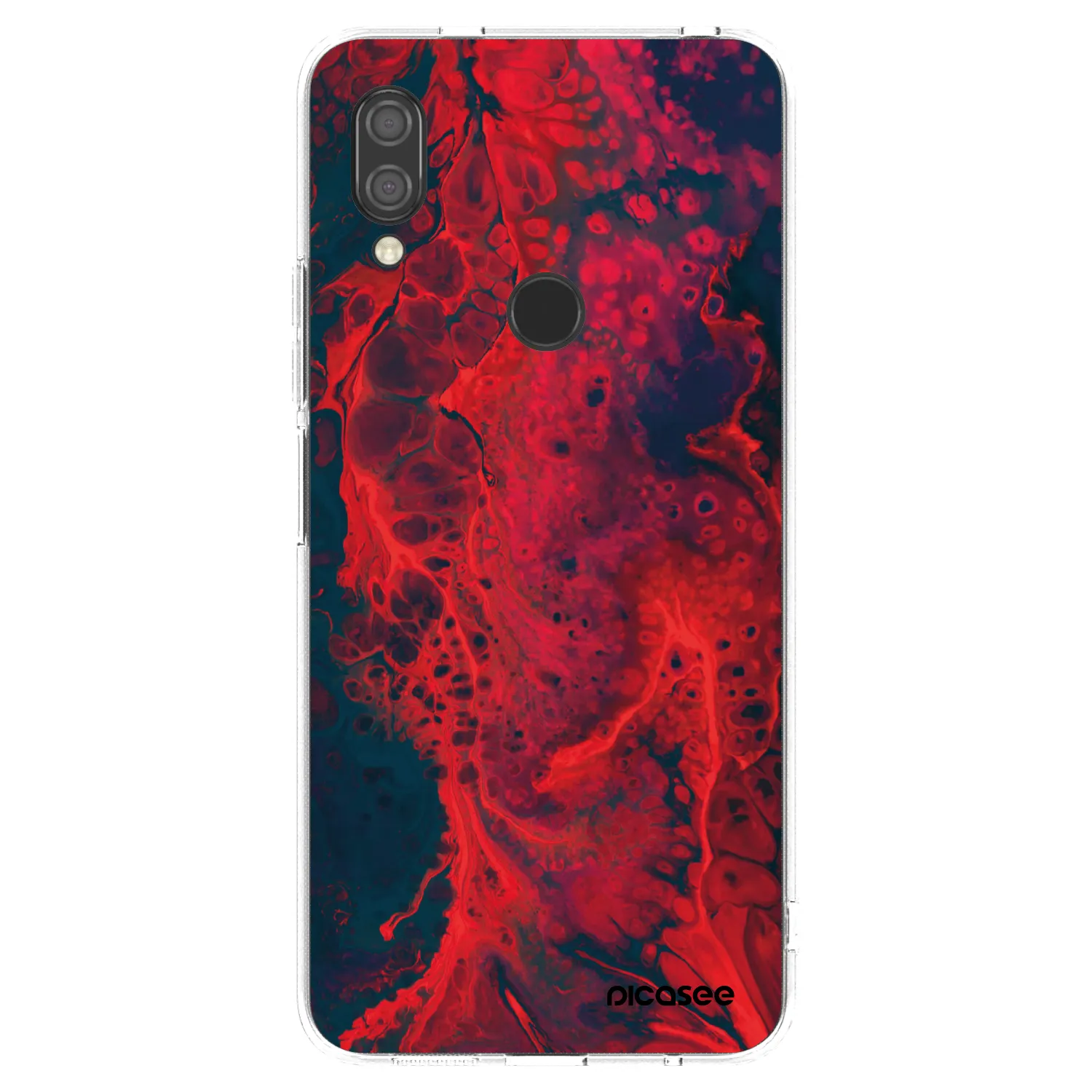 Picasee silikonska prozirna maskica za Xiaomi Redmi 7 - Organic red