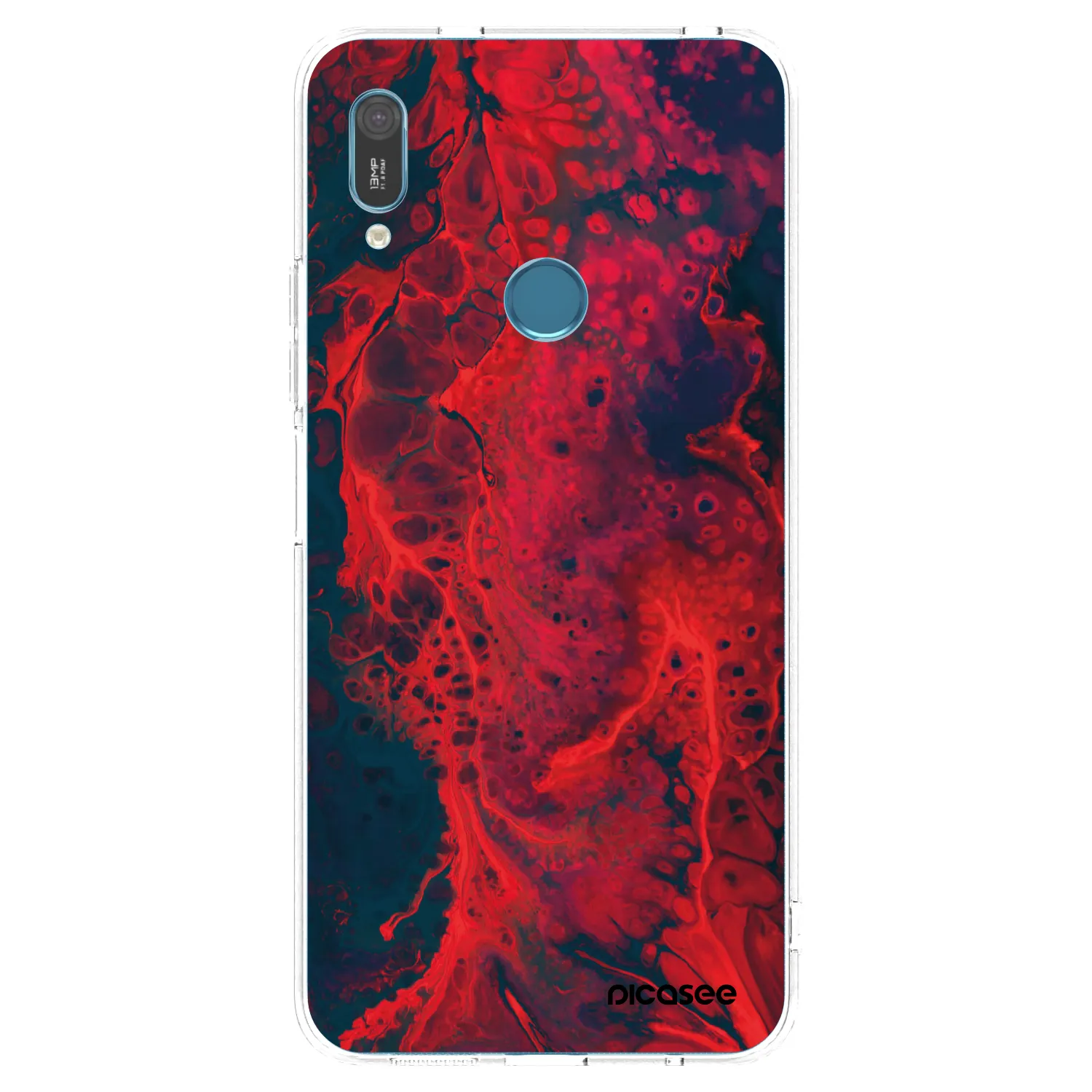 Picasee silikonska prozirna maskica za Huawei Y6 2019 - Organic red