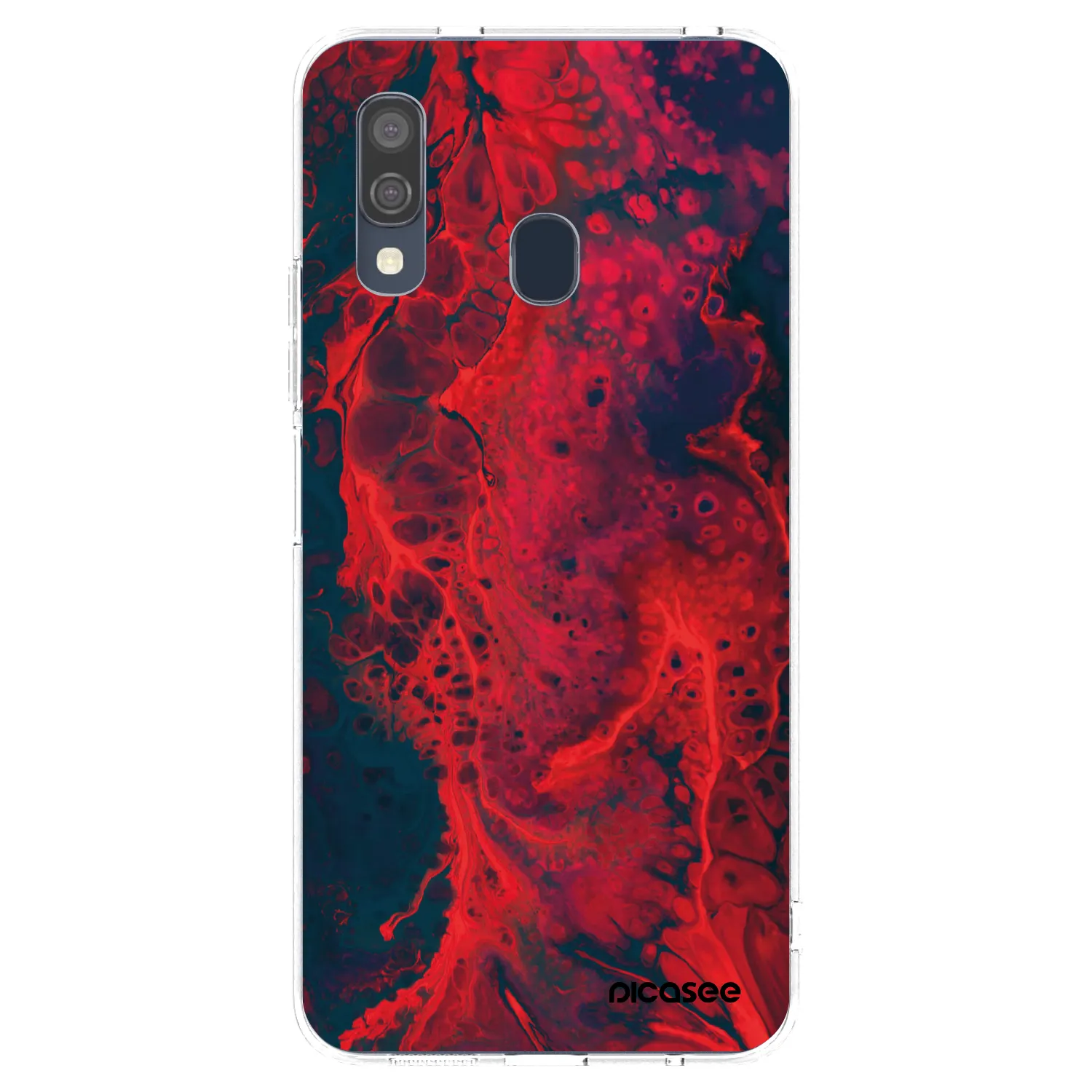 Picasee silikonska prozirna maskica za Samsung Galaxy A40 A405F - Organic red