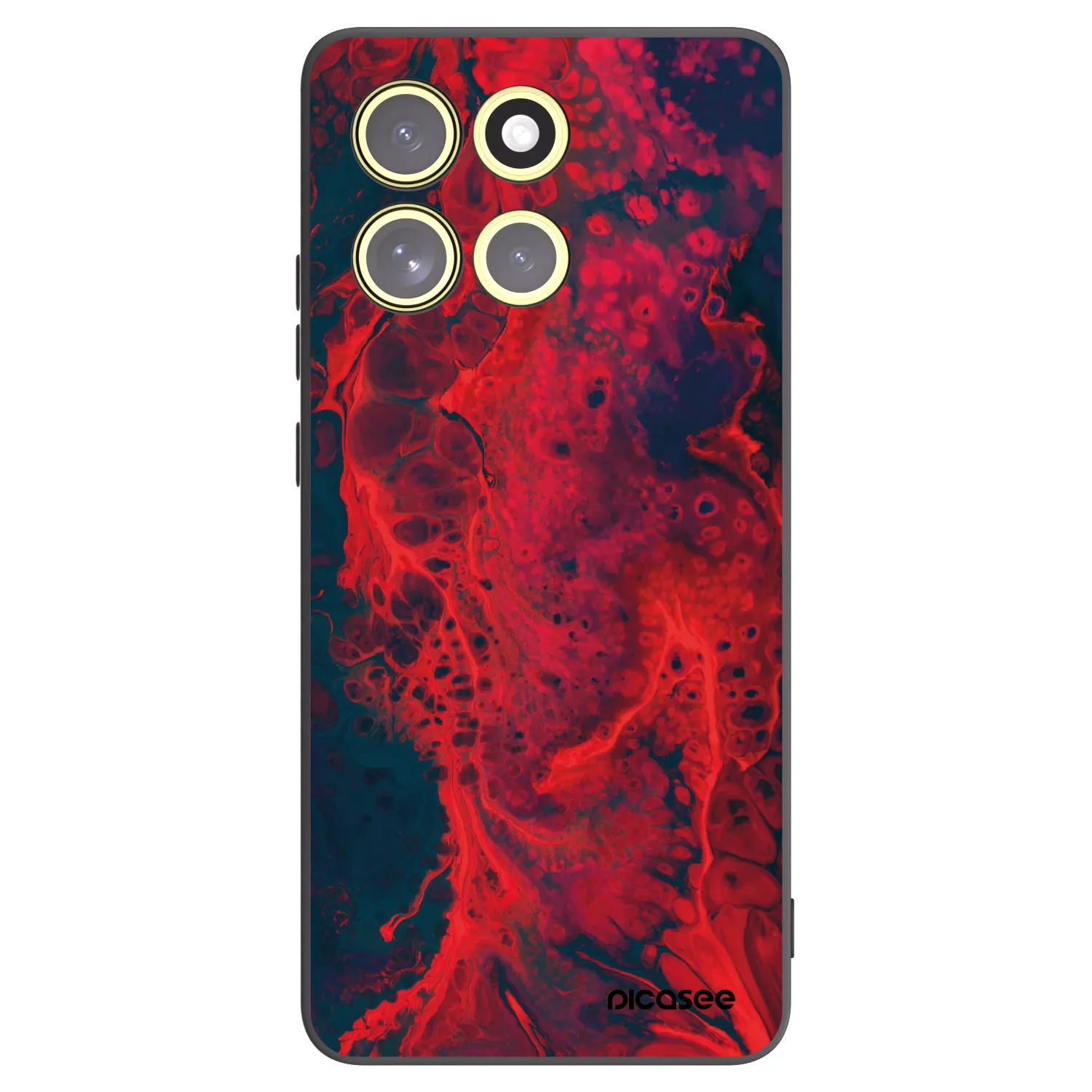 Picasee crna silikonska maskica za Motorola Moto G86 5G - Organic red