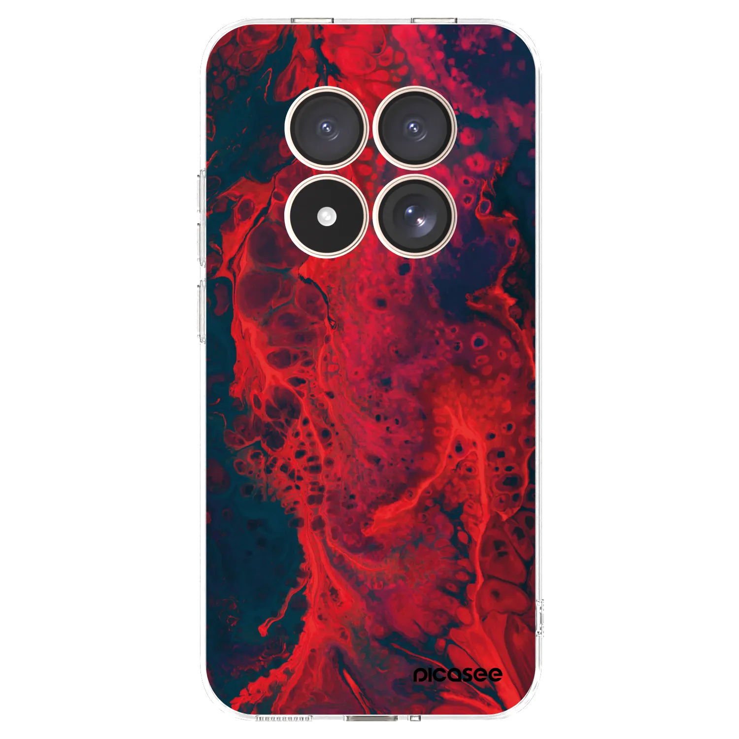 Picasee silikonska prozirna maskica za Xiaomi Redmi Note 15 Pro 4G - Organic red