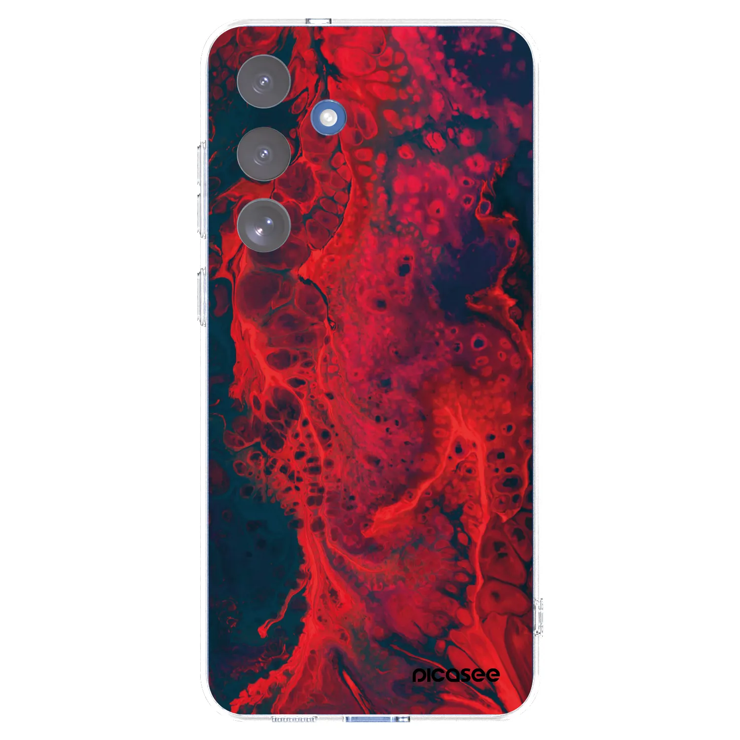 Picasee silikonska prozirna maskica za Samsung Galaxy S25 FE 5G - Organic red