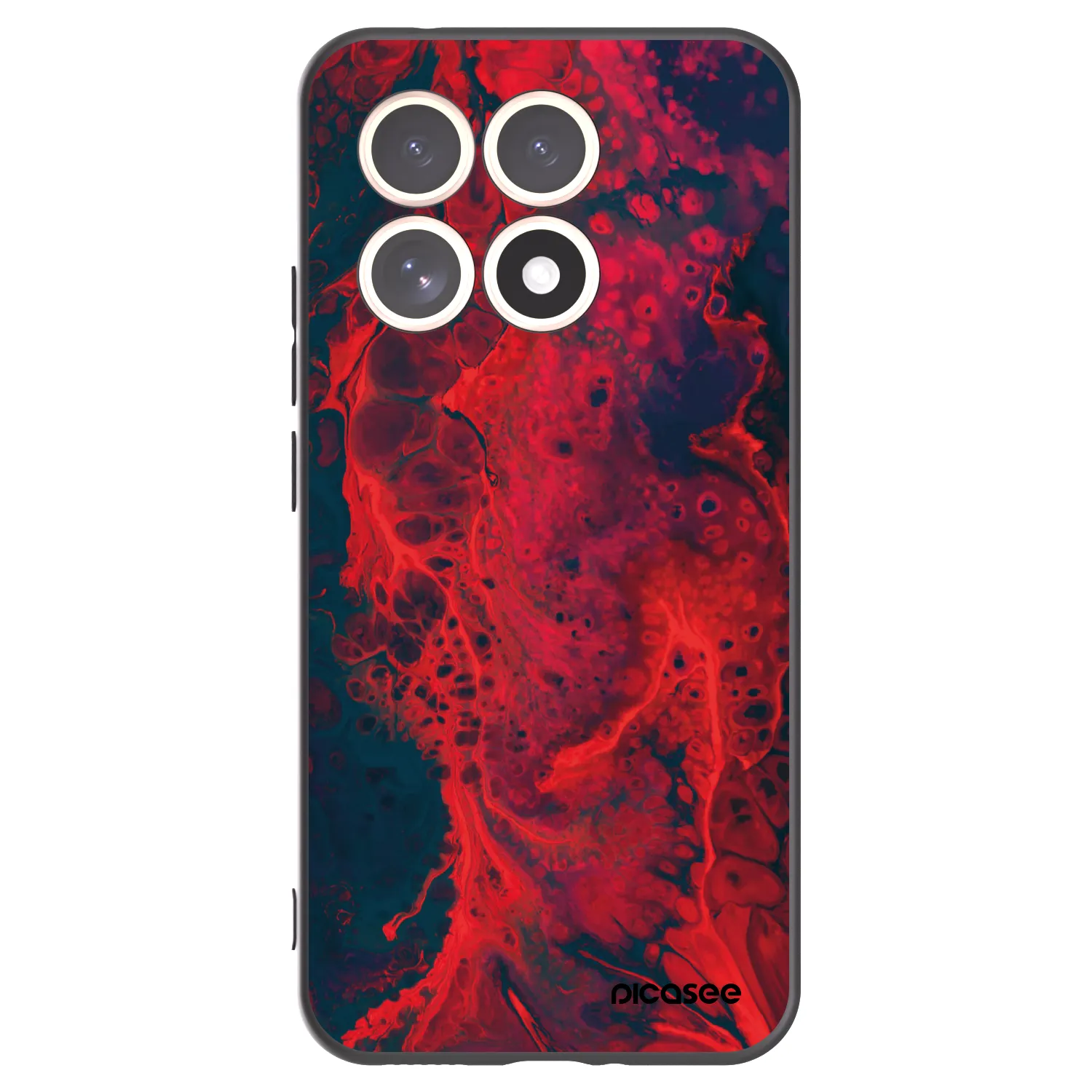 Picasee crna silikonska maskica za Xiaomi 15T - Organic red