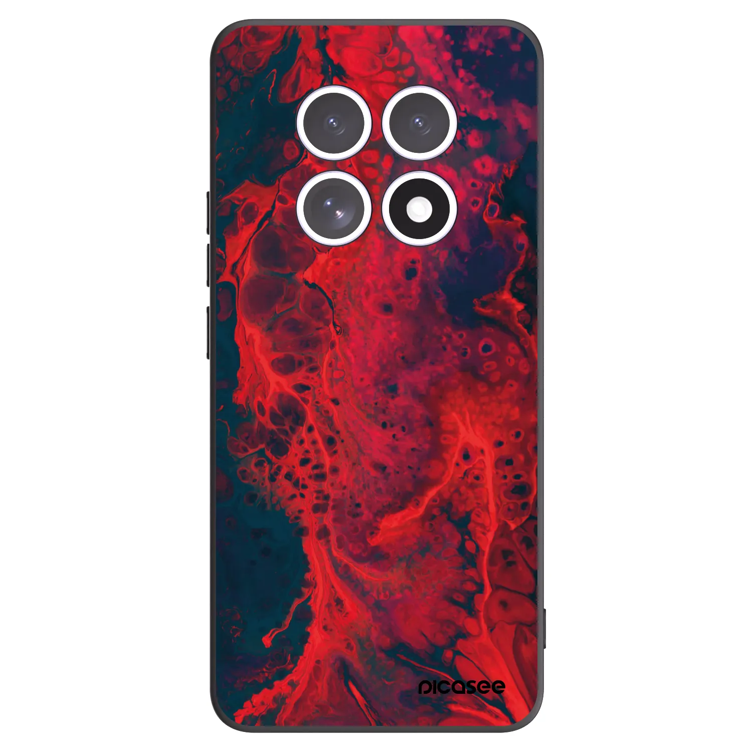Picasee crna silikonska maskica za Xiaomi Redmi Note 15 - Organic red