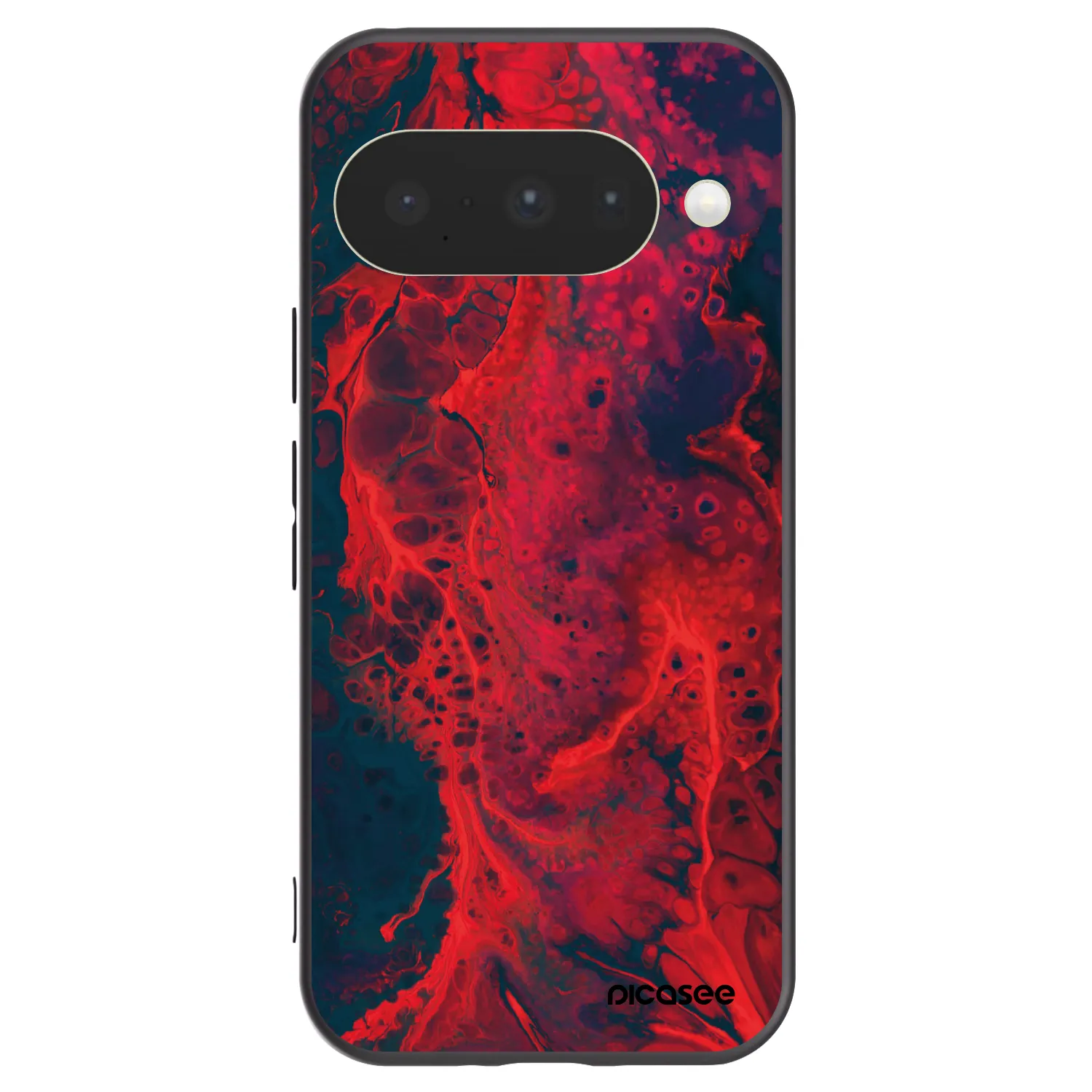Picasee crna silikonska maskica za Google Pixel 10 - Organic red
