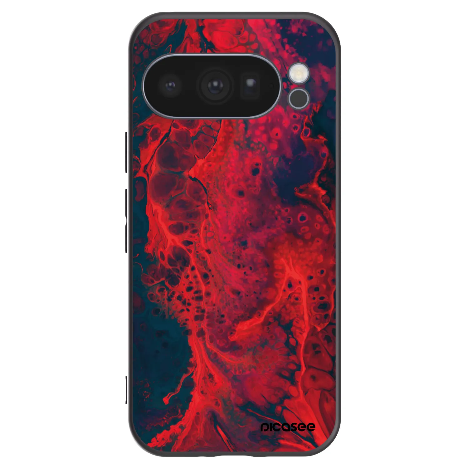 Picasee crna silikonska maskica za Google Pixel 10 Pro - Organic red