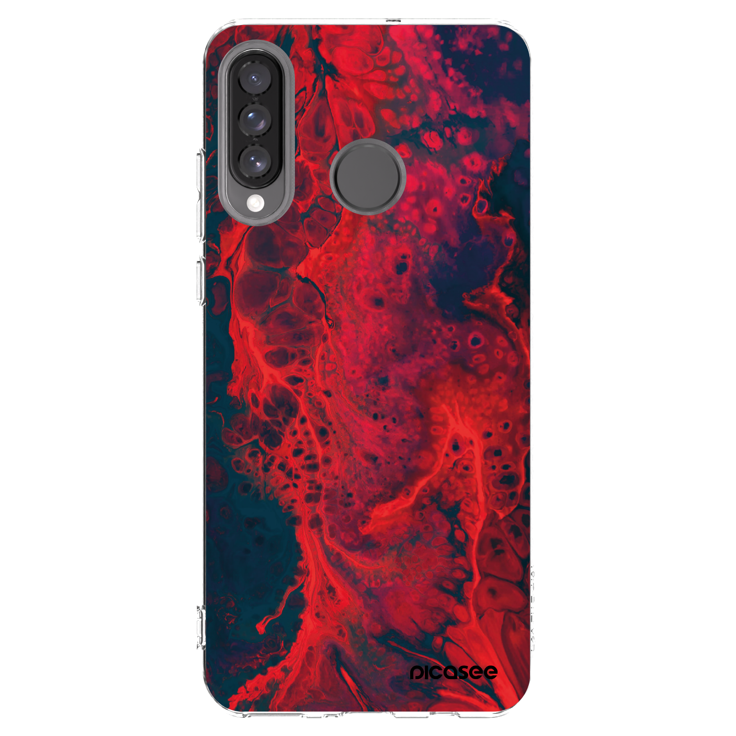 Picasee silikonska prozirna maskica za Huawei P30 Lite - Organic red
