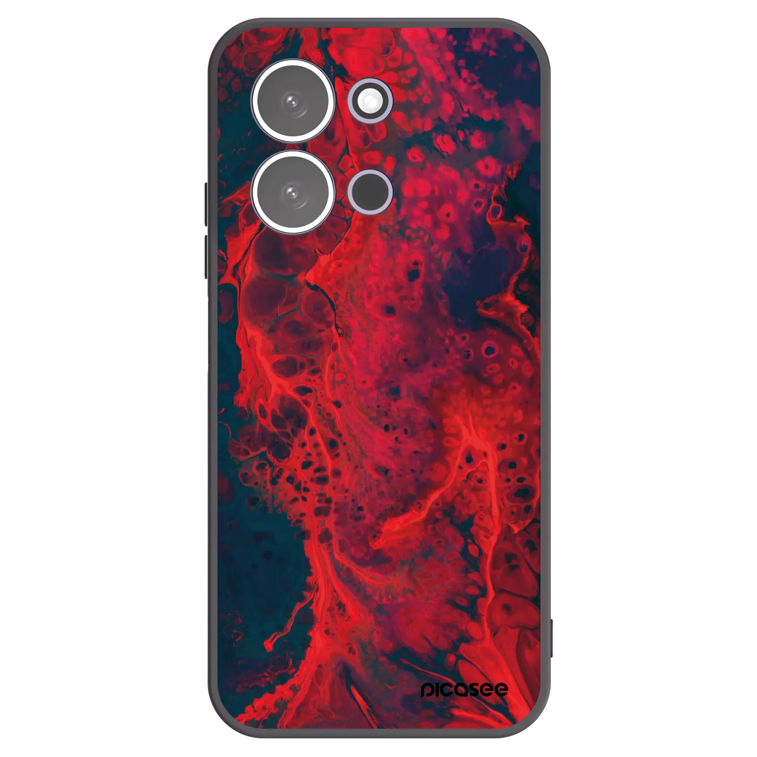 Picasee crna silikonska maskica za Xiaomi Redmi 15C 5G - Organic red