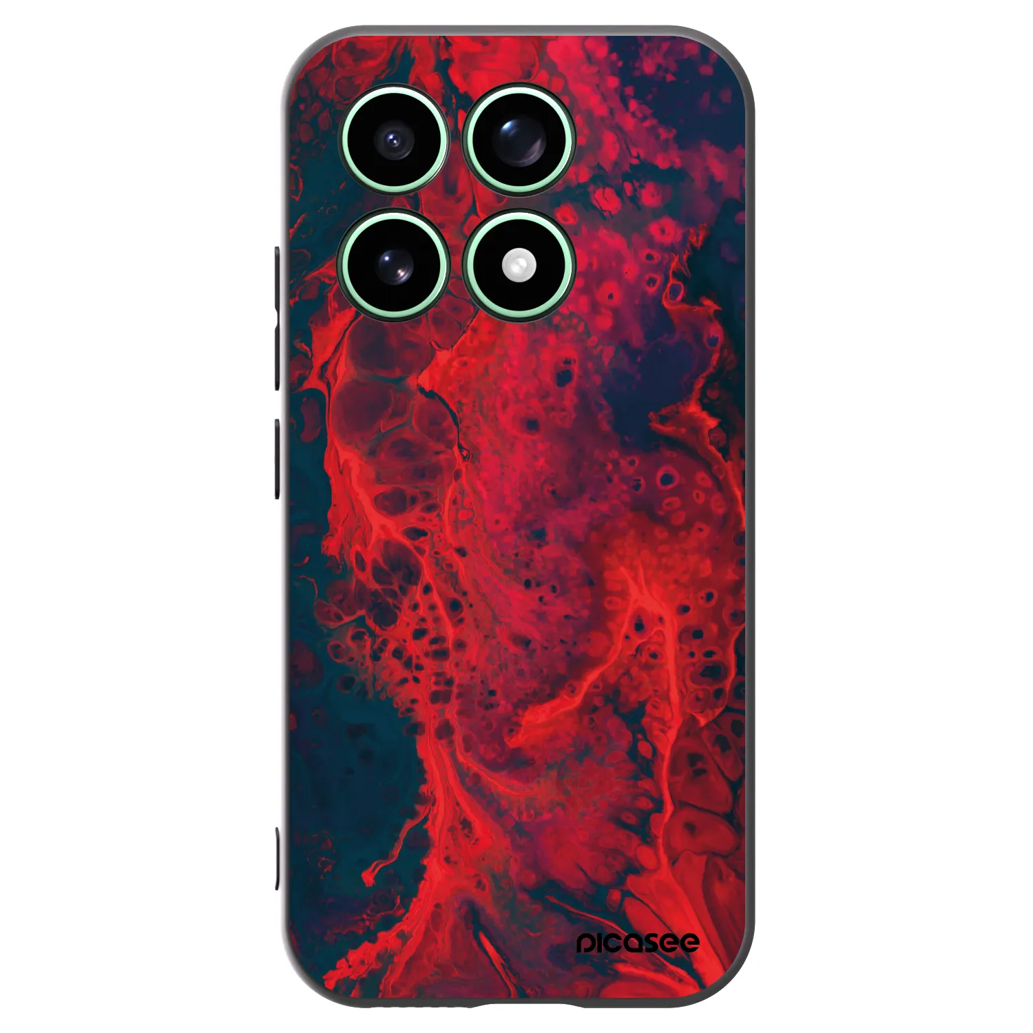 Picasee crna silikonska maskica za Xiaomi 17 - Organic red