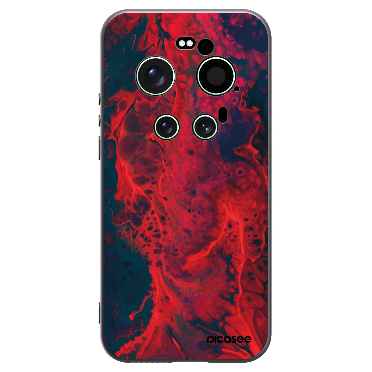 Picasee crna silikonska maskica za Xiaomi 17 Ultra - Organic red