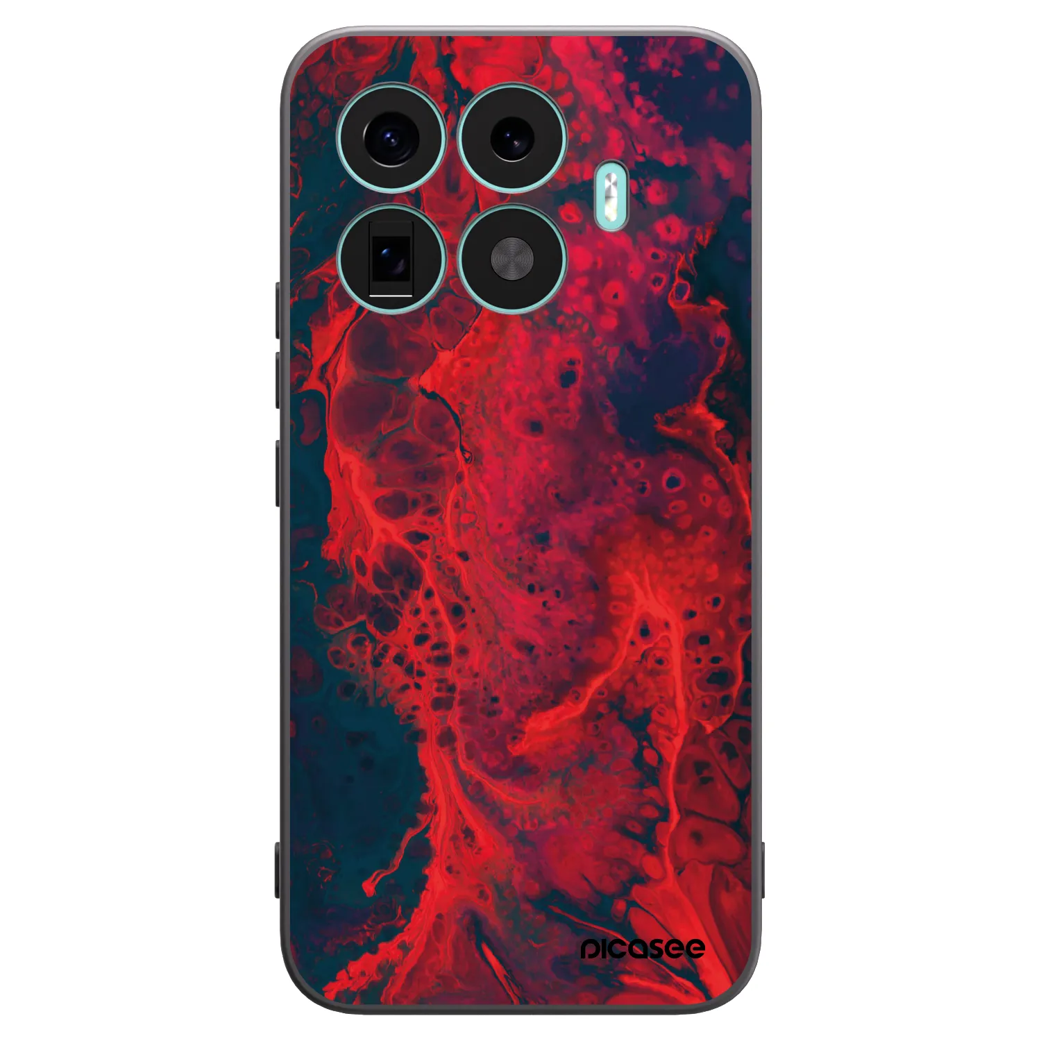 Picasee crna silikonska maskica za Xiaomi 17T Pro - Organic red