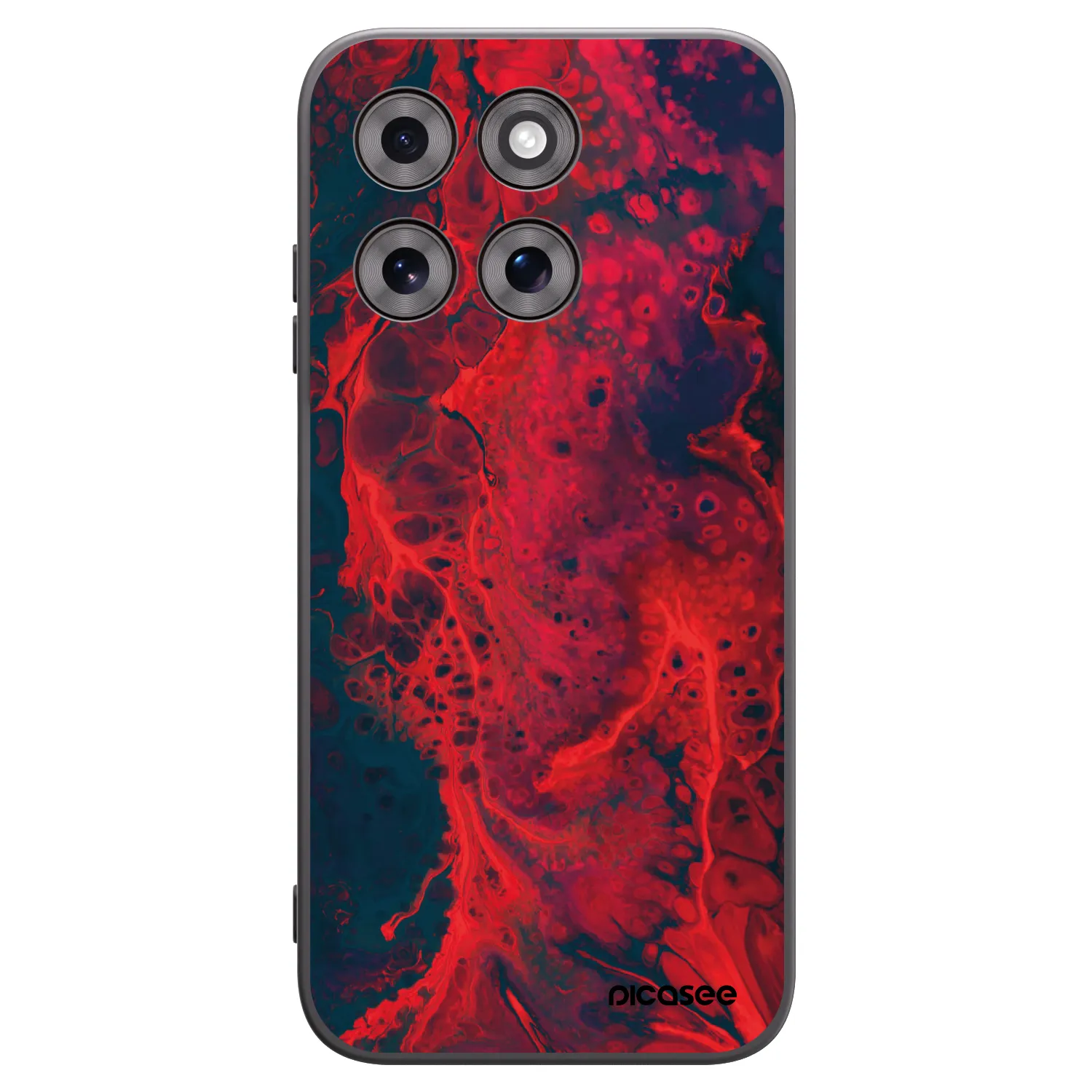 Picasee crna silikonska maskica za Motorola Moto G77 - Organic red