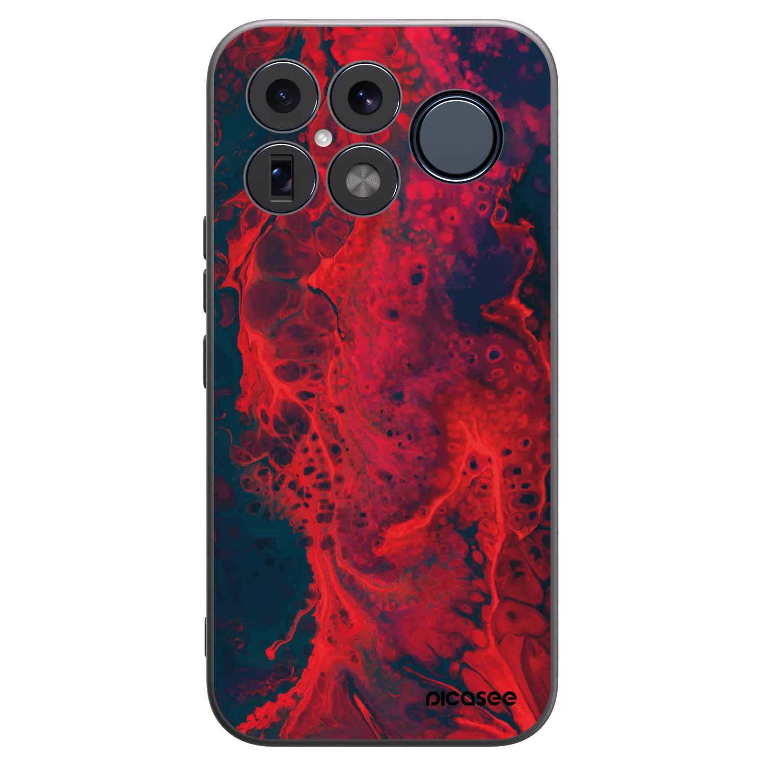Picasee crna silikonska maskica za Xiaomi Poco F8 Ultra - Organic red