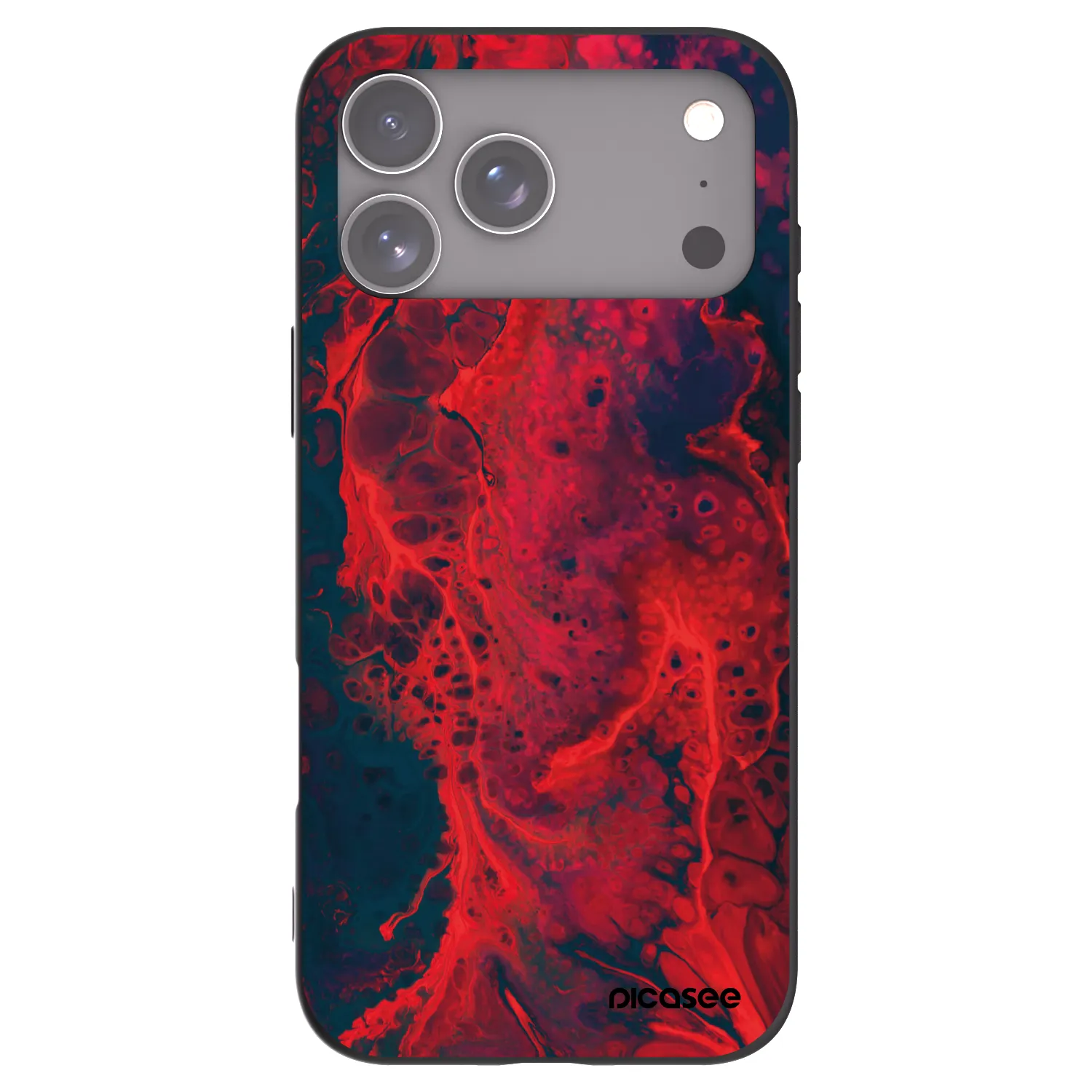 Picasee crna silikonska maskica za Apple iPhone 18 Pro Max - Organic red