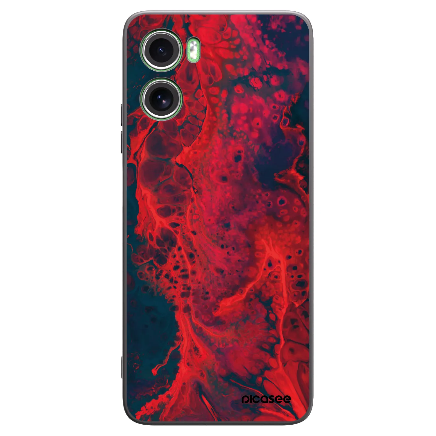 Picasee crna silikonska maskica za Motorola Moto G06 - Organic red