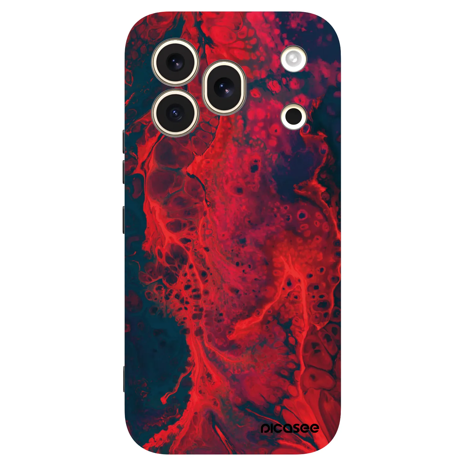 Picasee crna silikonska maskica za Honor 600 Pro - Organic red