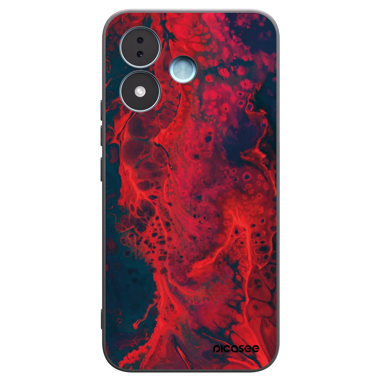 Picasee crna silikonska maskica za Xiaomi Redmi Note 17 5G - Organic red