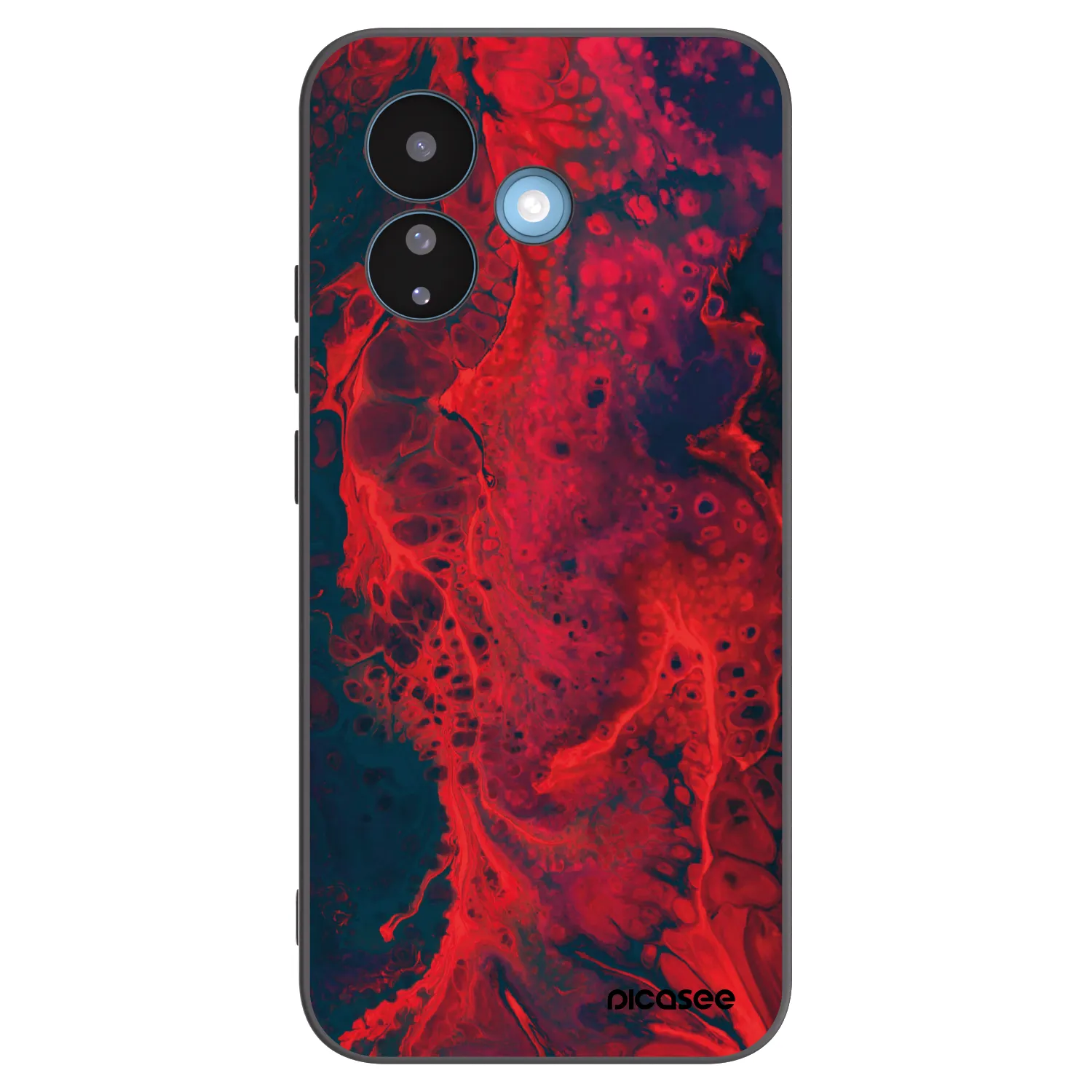 Picasee crna silikonska maskica za Xiaomi Redmi Note 17 Pro 5G - Organic red