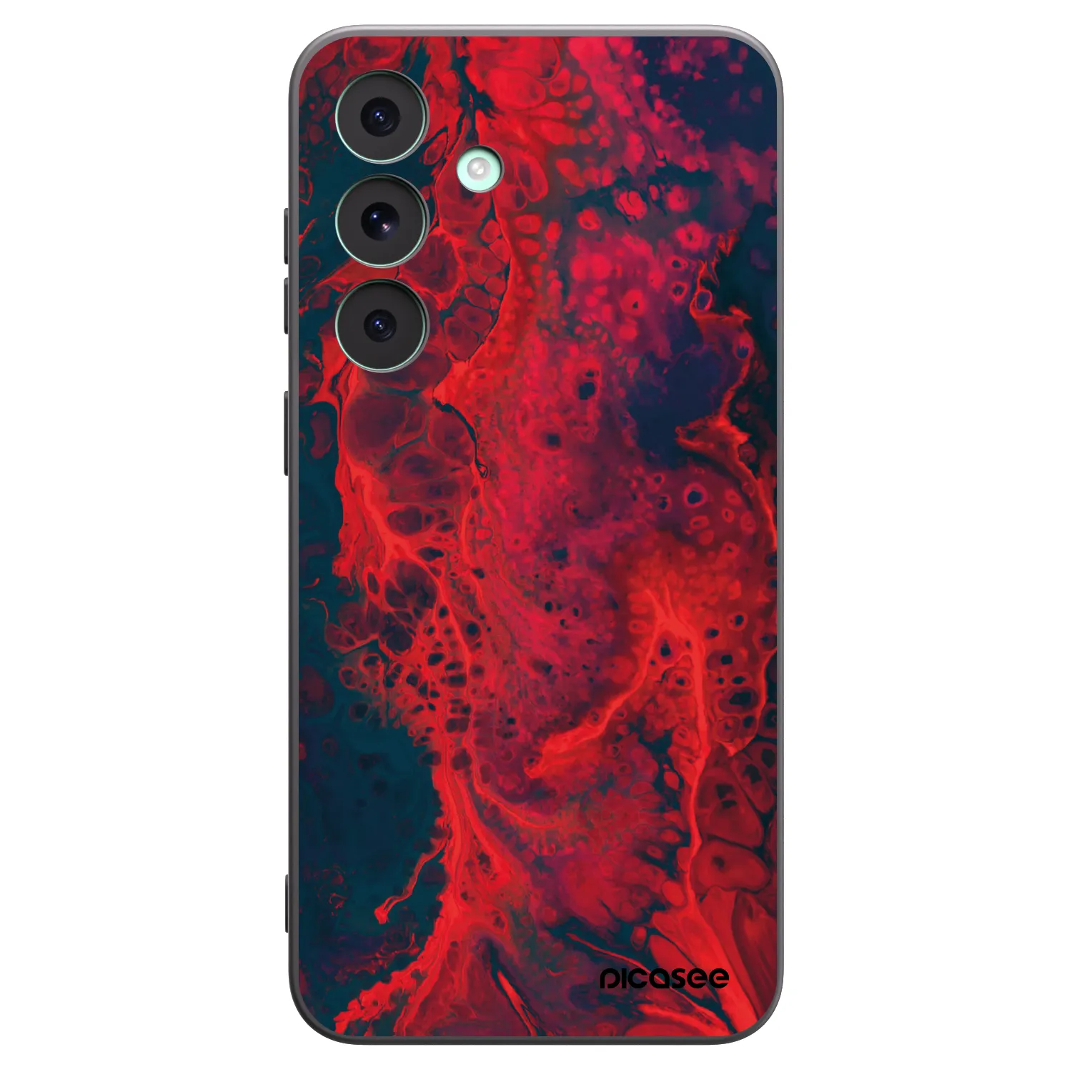 Picasee crna silikonska maskica za Samsung Galaxy S26 FE - Organic red