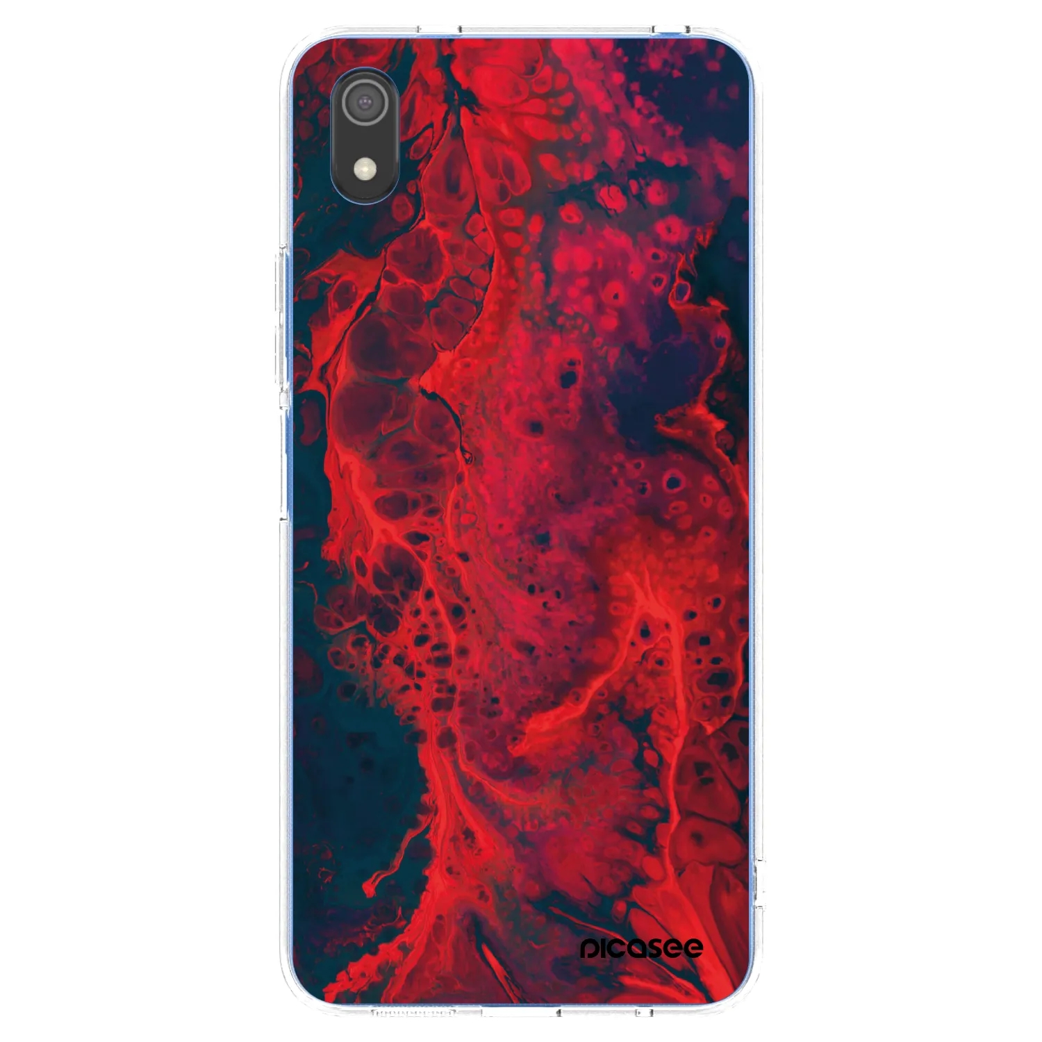 Picasee silikonska prozirna maskica za Xiaomi Redmi 7A - Organic red