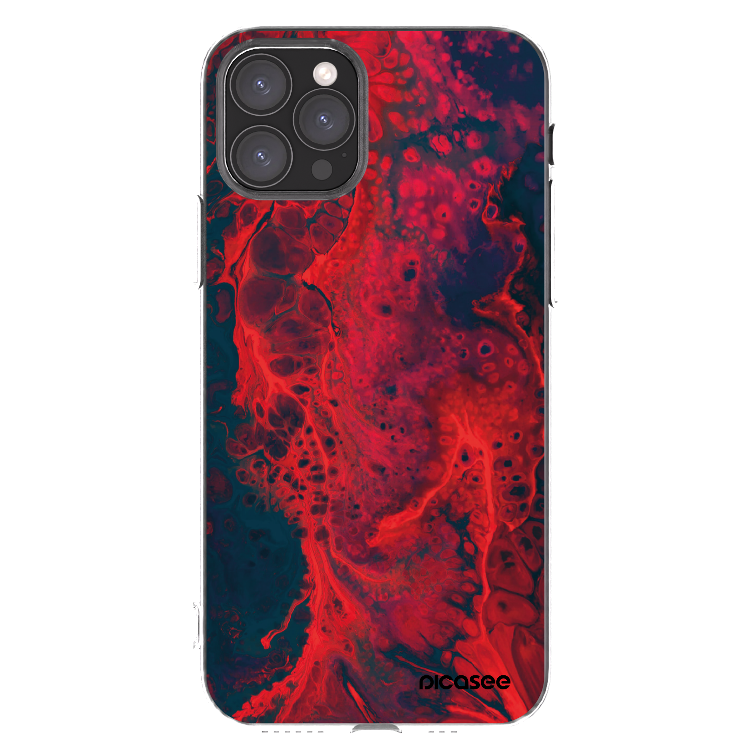 Picasee silikonska prozirna maskica za Apple iPhone 11 Pro - Organic red