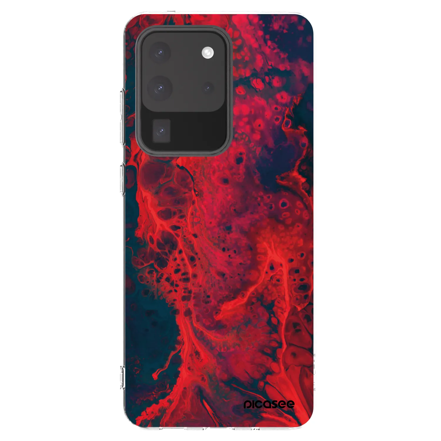 Picasee silikonska prozirna maskica za Samsung Galaxy S20 Ultra 5G G988F - Organic red