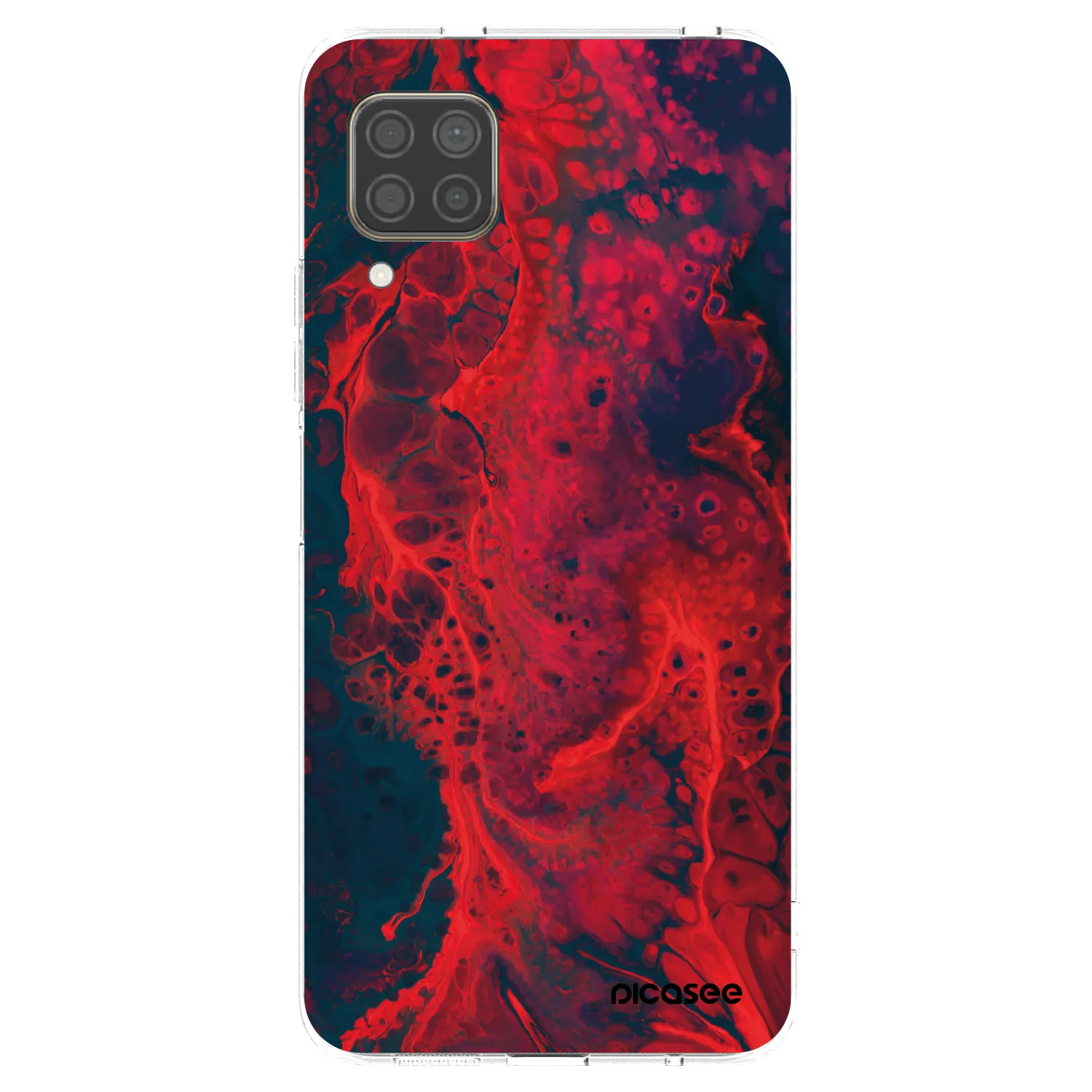 Picasee silikonska prozirna maskica za Huawei P40 Lite - Organic red