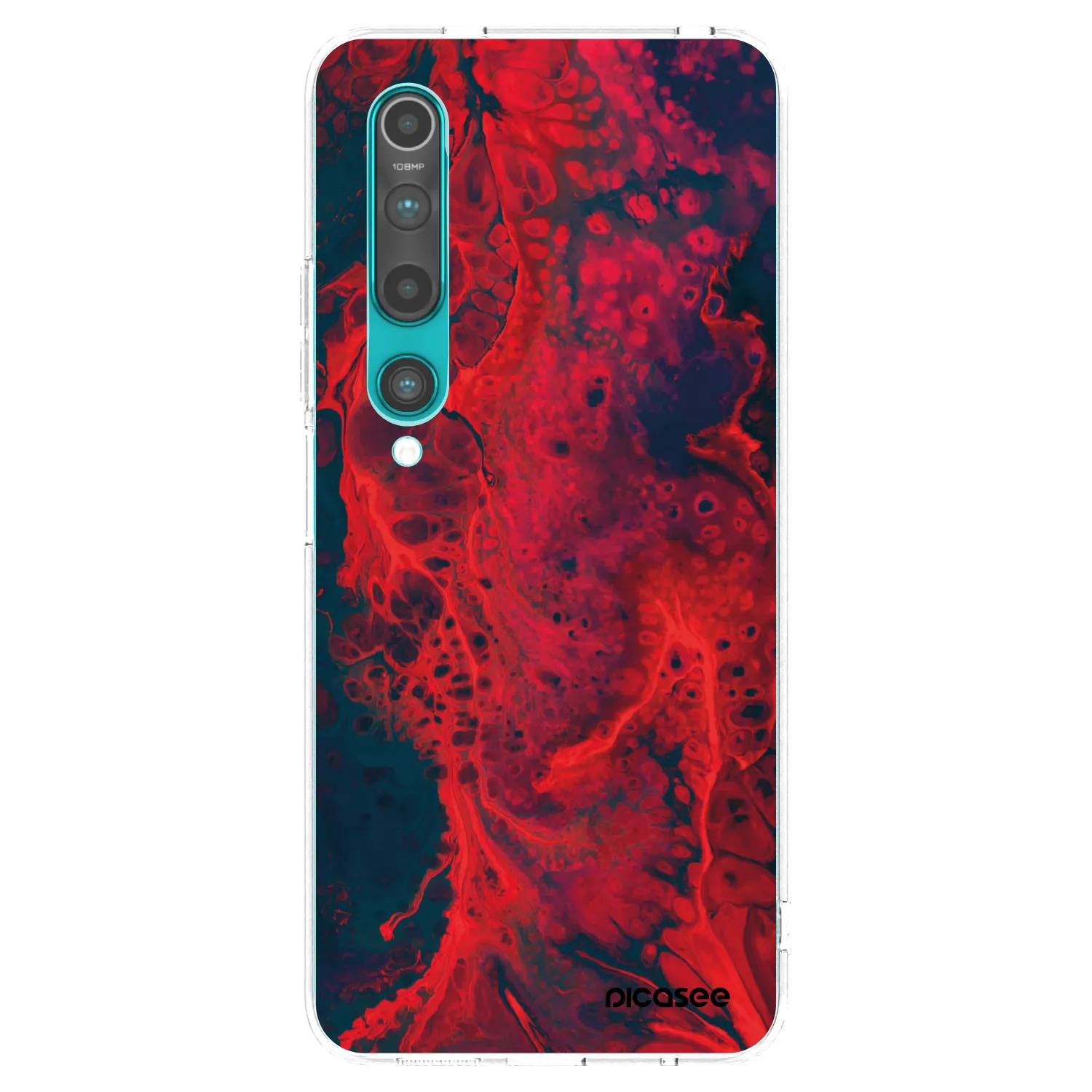 Picasee silikonska prozirna maskica za Xiaomi Mi 10 - Organic red