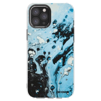 Picasee silikonska prozirna maskica za Apple iPhone 12 Pro Max - Organic blue