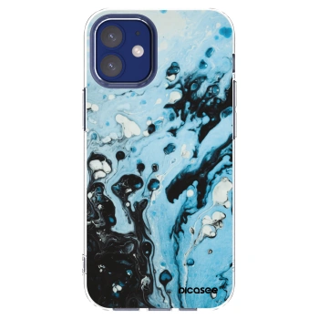 Picasee silikonska prozirna maskica za Apple iPhone 12 mini - Organic blue