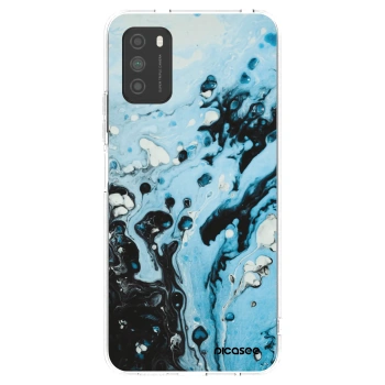 Picasee silikonska prozirna maskica za Xiaomi Poco M3 - Organic blue