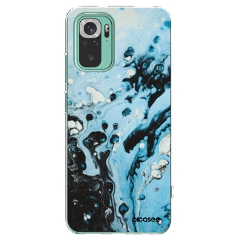 Picasee silikonska prozirna maskica za Xiaomi Redmi Note 10 Pro - Organic blue
