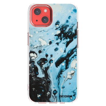 Picasee silikonska prozirna maskica za Apple iPhone 13 - Organic blue