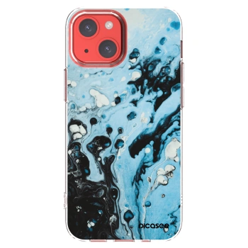 Picasee silikonska prozirna maskica za Apple iPhone 13 mini - Organic blue