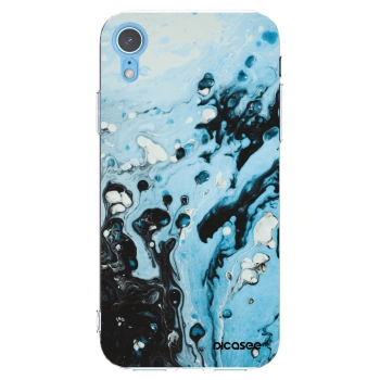 Picasee silikonska prozirna maskica za Apple iPhone XR - Organic blue