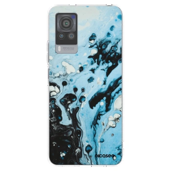Picasee silikonska prozirna maskica za Vivo X60 Pro 5G - Organic blue