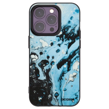Picasee crna silikonska maskica za Apple iPhone 14 Pro - Organic blue