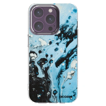 Picasee silikonska prozirna maskica za Apple iPhone 14 Pro - Organic blue
