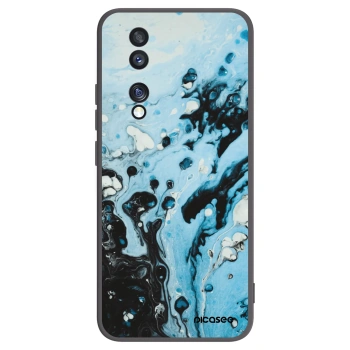 Picasee crna silikonska maskica za Honor 70 - Organic blue