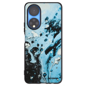 Picasee crna silikonska maskica za Honor X7 - Organic blue