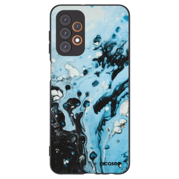 Picasee crna silikonska maskica za Samsung Galaxy A23 A235F 4G - Organic blue
