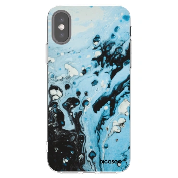 Picasee silikonska prozirna maskica za Apple iPhone X/XS - Organic blue