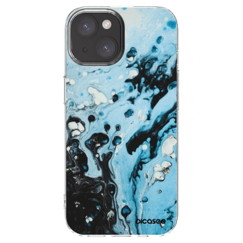 Picasee silikonska prozirna maskica za Apple iPhone 15 - Organic blue