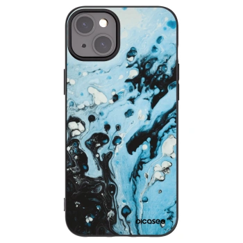 Picasee crna silikonska maskica za Apple iPhone 15 Plus - Organic blue