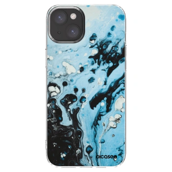 Picasee silikonska prozirna maskica za Apple iPhone 15 Plus - Organic blue