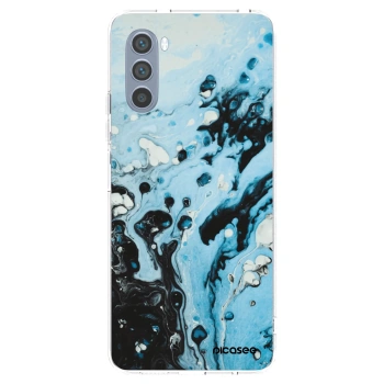 Picasee silikonska prozirna maskica za Motorola Moto G62 - Organic blue