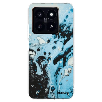 Picasee silikonska prozirna maskica za Xiaomi 14 Pro - Organic blue